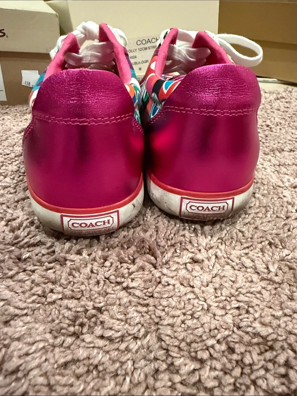 Coach Barrett Colorful Multicolor Graphic Pattern Sneakers